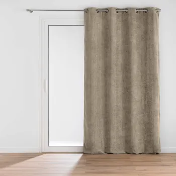 Draperie maro deschis din janilie 140x260 cm Leo - douceur d'interieur imagine