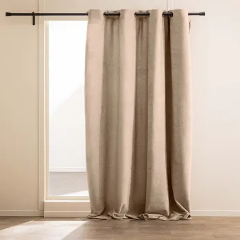 Draperie maro deschis din material boucle 140x260 cm Winona - douceur d'interieur imagine