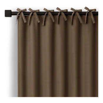 Draperie maro dimout (semi-opaca) 140x250 cm Carli Tie - Restilo imagine