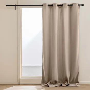 Draperie maro termoizolanta din catifea reiata 140x260 cm Madison - douceur d'interieur imagine