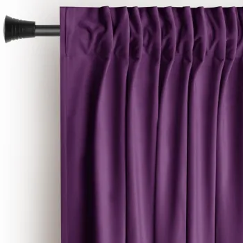 Draperie mov dimout (semi-opaca) din catifea 140x245 cm Pleat - Restilo imagine
