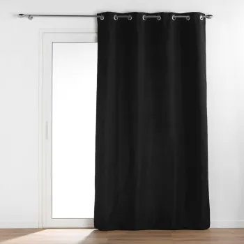 Draperie neagra antifonica din microfibra 135x260 cm Micropolar - douceur d'interieur imagine