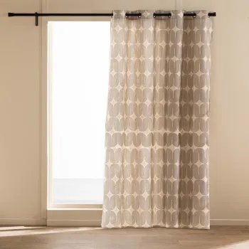 Draperie neagra/bej 140x240 cm Ondine - douceur d'interieur imagine