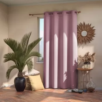 Draperie opaca AmeliaHome Eyelets Pink, 140 x 245 cm, roz lila imagine