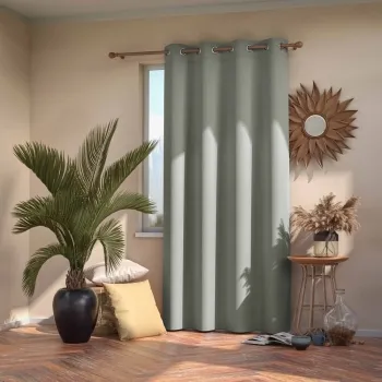 Draperie opaca AmeliaHome Eyelets Silver, 140 x 245 cm, gri imagine