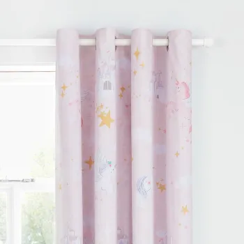Draperie pentru copii 2 buc. 168x183 cm Fairytale Unicorn - Catherine Lansfield imagine