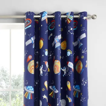 Draperie pentru copii 2 buc. 168x183 cm Lost In Space - Catherine Lansfield imagine