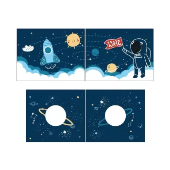 Draperie pentru copii pentru pat 196,5x86,5 cm Space Shuttle - Vipack imagine