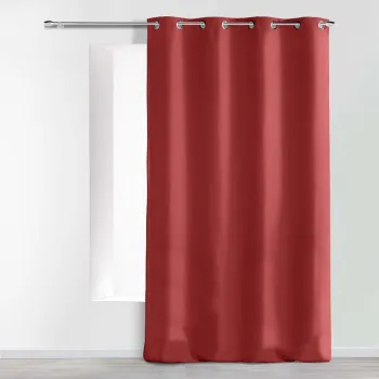 Draperie rosie din microfibra 140x260 cm Absolu - douceur d'interieur imagine
