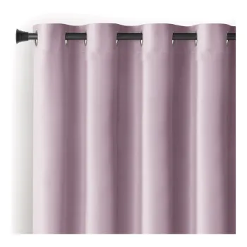 Draperie roz-deschis dimout (semi-opaca) din catifea 140x245 cm Eyelets - Restilo imagine