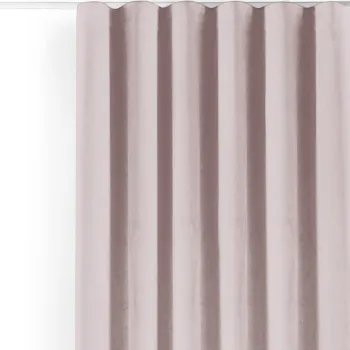 Draperie roz-deschis dimout (semi-opaca) din catifea 530x175 cm Velto - Filumi imagine
