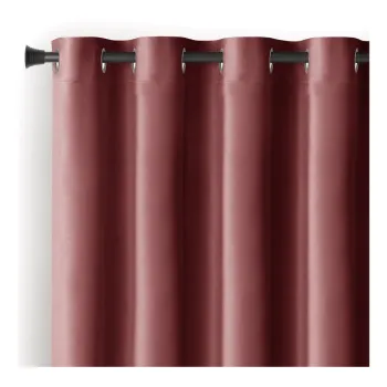 Draperie roz dimout (semi-opaca) din catifea 140x245 cm Eyelets - Restilo imagine