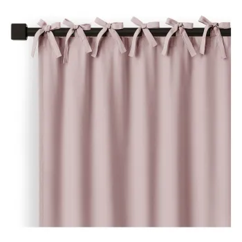 Draperie roz prafuit dimout (semi-opaca) 140x250 cm Carli Tie - Restilo imagine