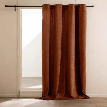 Draperie teracota din material boucle 140x260 cm Winona - douceur d'interieur imagine