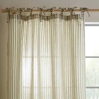 Draperie verde 140x183 cm Zanzibar Woven Stripe aEURPineapple Elephant imagine