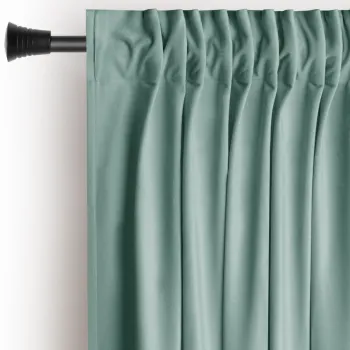 Draperie verde-deschis dimout (semi-opaca) din catifea 140x270 cm Pleat - Restilo imagine