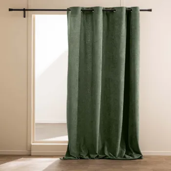 Draperie verde din material boucle 140x260 cm Winona - douceur d'interieur imagine