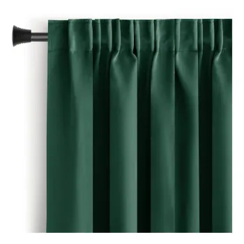 Draperie verde-inchis blackout/termoizolanta 140x270 cm Pleat - Restilo imagine