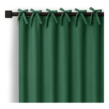 Draperie verde-inchis dimout (semi-opaca) 140x250 cm Carli Tie - Restilo imagine