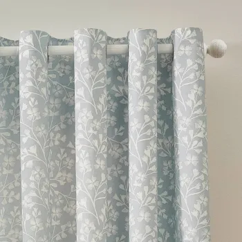 Draperii albastre 2 buc. 229x229 cm Brooke Floral - Catherine Lansfield imagine