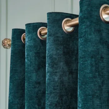 Draperii albastru-verde termoizolante 2 buc. din janilie 229x183 cm Selene Luxury Chenille - Hyperion imagine