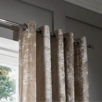 Draperii bej 2 buc. 168x183 cm Crushed Velvet - Catherine Lansfield imagine