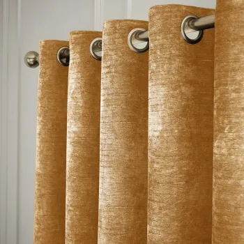 Draperii galbene termoizolante 2 buc. din janilie 229x183 cm Selene Luxury Chenille - Hyperion imagine