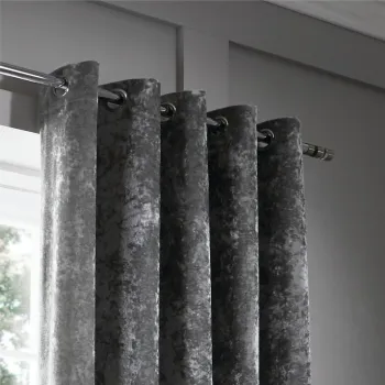 Draperii gri 2 buc. 168x183 cm Crushed Velvet - Catherine Lansfield imagine