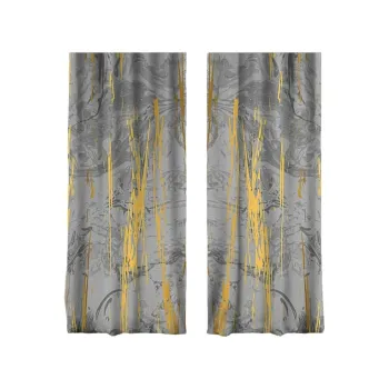 Draperii gri-aurii 2 buc. 140x260 cm - Mila Home imagine