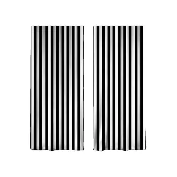 Draperii negre-albe 2 buc. 140x260 cm - Mila Home imagine