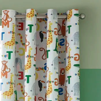 Draperii pentru copii 2 buc. 168x183 cm Animal Magic - Catherine Lansfield imagine