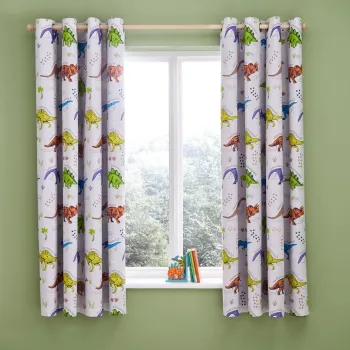 Draperii pentru copii 2 buc. 168x183 cm Prehistoric Dinosaurs - Catherine Lansfield imagine