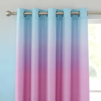 Draperii pentru copii roz/mov 2 buc. 168x183 cm Ombre Rainbow Clouds - Catherine Lansfield imagine