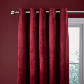 Draperii rosii dimout (semi-opace) 2 buc. 168x229 cm Kingsley - Catherine Lansfield imagine