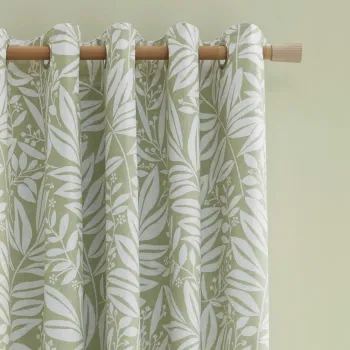 Draperii verde 2 buc. 168x229 cm Sorrel Leaves - Catherine Lansfield imagine