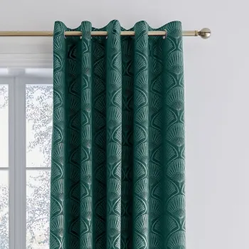 Draperii verde dimout (semi-opace) 2 buc. 229x229 cm Art Deco Pearl - Catherine Lansfield imagine