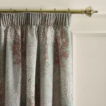 Draperii verzi 2 buc. 168x137 cm Woodland Trees - Catherine Lansfield imagine
