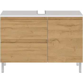 Dulap alb sub chiuveta cu aspect de stejar 80x56 cm Torrance - Germania imagine