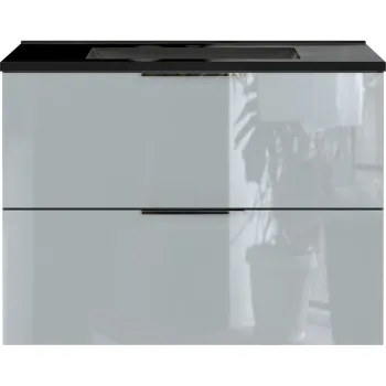 Dulap cu chiuveta negru/gri suspendat 81x61 cm Vasio - Germania imagine