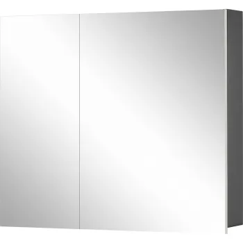 Dulap de baie alb cu oglinda de perete Storaa Wisla, 80 x 70 cm imagine