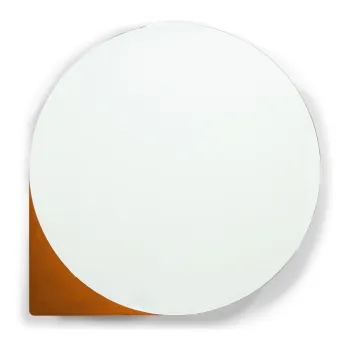 Dulap de baie caramiziu suspendat/cu oglinda din metal 55x55 cm Sonnet - Spinder Design imagine