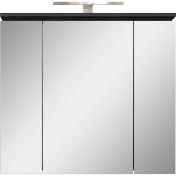 Dulap de baie gri antracit cu oglinda/cu iluminare 76x74 cm Modesto - Germania imagine