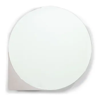 Dulap de baie gri/bej suspendat/cu oglinda din metal 55x55 cm Sonnet - Spinder Design imagine