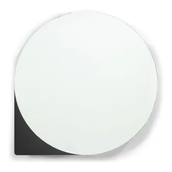 Dulap de baie negru suspendat/cu oglinda din metal 55x55 cm Sonnet - Spinder Design imagine