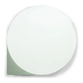 Dulap de baie verde/gri suspendat/cu oglinda din metal 55x55 cm Sonnet - Spinder Design imagine