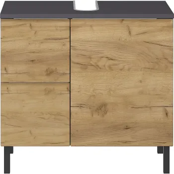 Dulap gri inchis sub chiuveta cu aspect de stejar 60x56 cm Salinas - Germania imagine