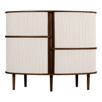 Dulap maro-bej cu aspect de lemn de stejar cu usa glisanta 120x100x50 cm Audacious - UMAGE imagine