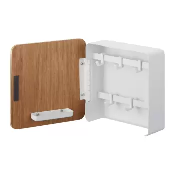 Dulap pentru chei cu usa din placaj Yamazaki Rin, alb imagine