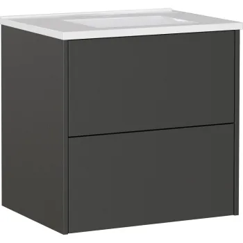 Dulap sub chiuveta gri antracit suspendat cu aspect mat 61x61 cm Bodera - Germania imagine