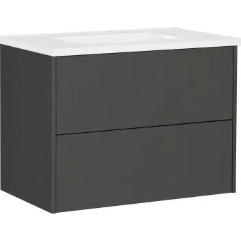 Dulap sub chiuveta gri antracit suspendat cu aspect mat 81x61 cm Bodera - Germania imagine